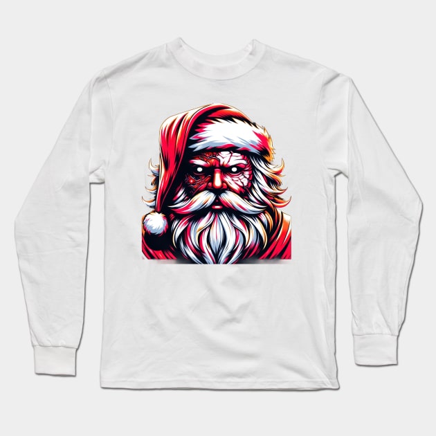 Bad Santa Long Sleeve T-Shirt by TooplesArt